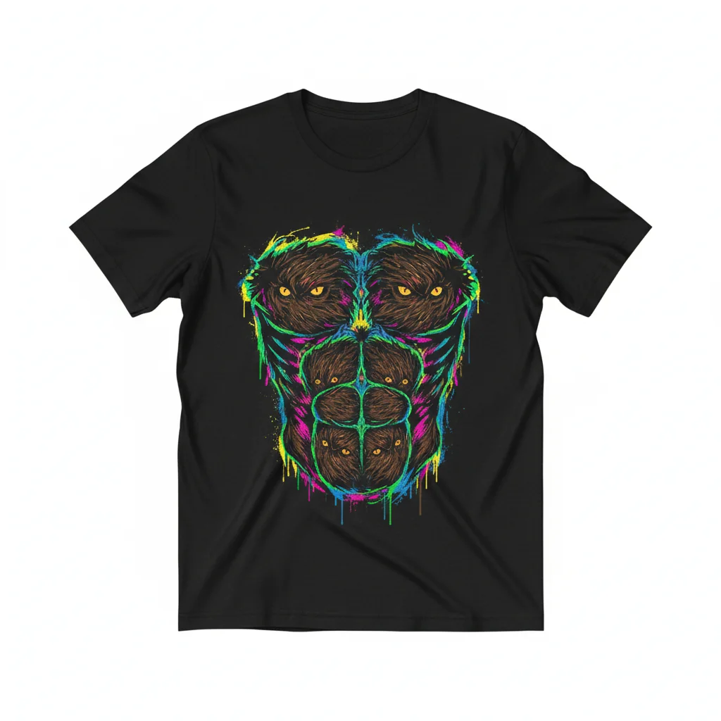 The Hairy Six-Pack: Embrace Your Unique Canvas Essential T-Shirt