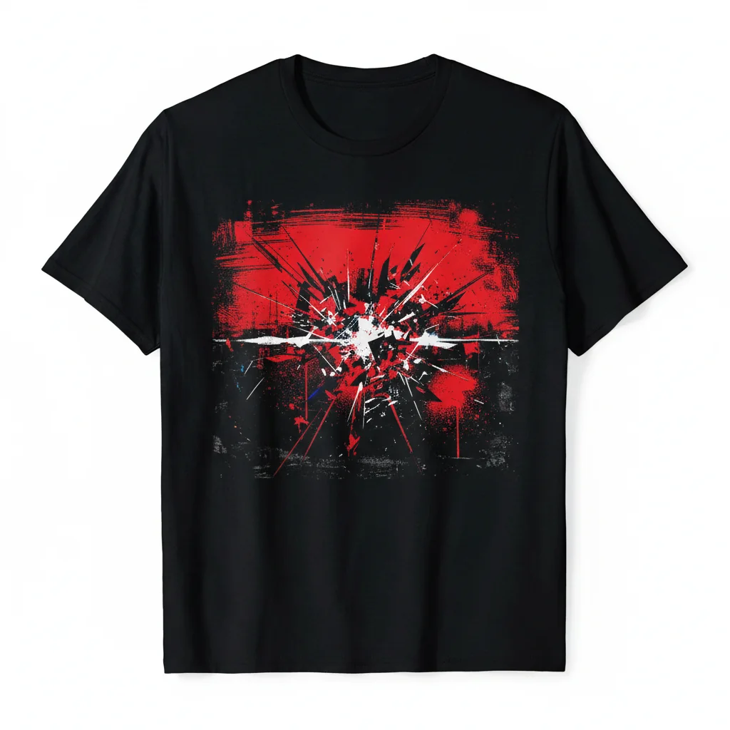 Red & Black Horizontal Stripe T-Shirt – Unisex Essential Tee