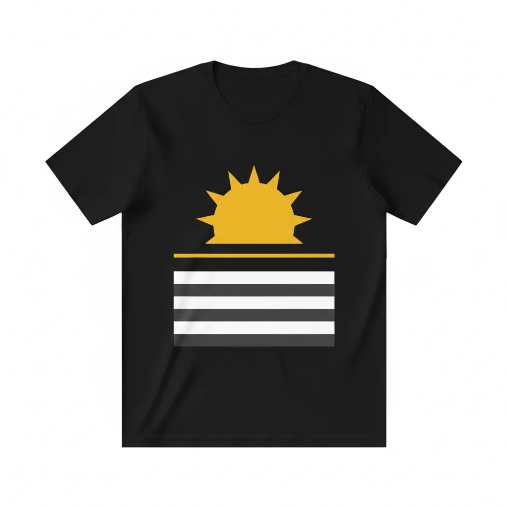 Half Striped Gray & Solid Yellow Graphic T-Shirt | Unisex Color Block Cotton Tee