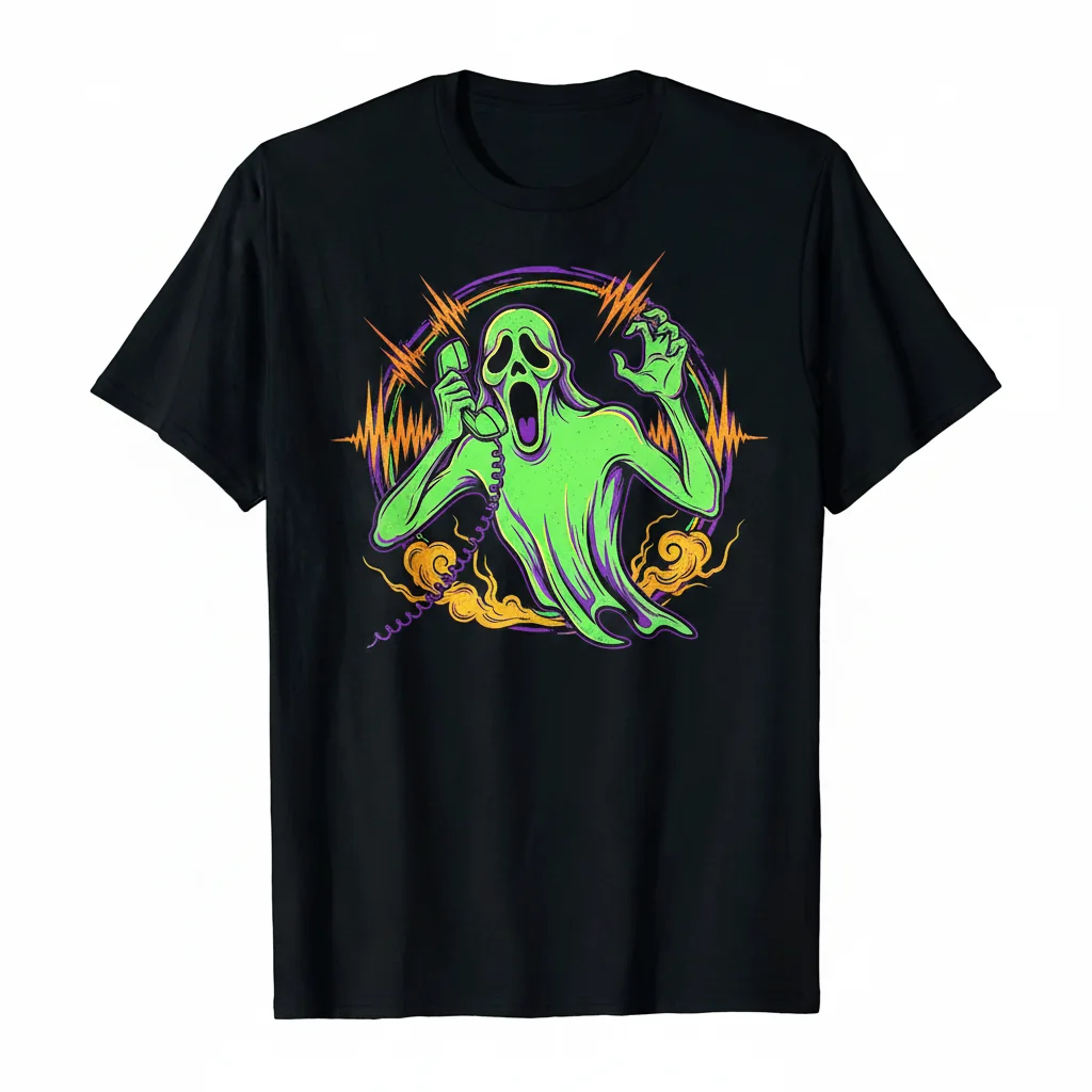 Ghostface 'The Call' Art Tee | Iconic Horror Inspired Shirt