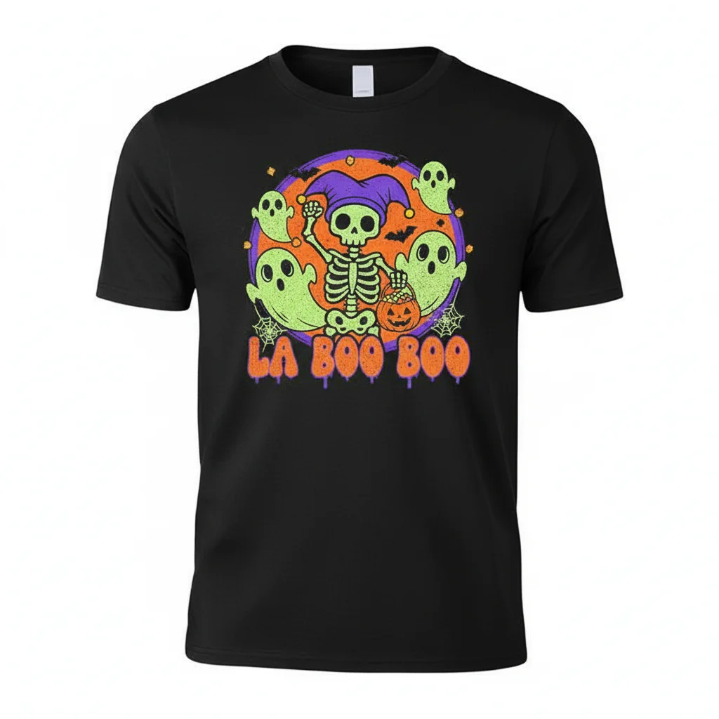 Camiseta Premium "Halloween La Boo Boo" - Diseño Divertido para Celebraciones