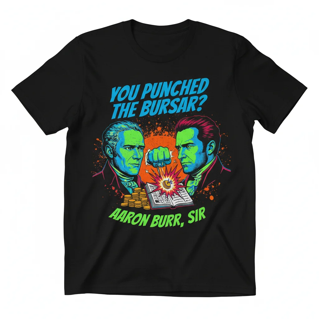 Hamilton "You Punched the Bursar? Aaron Burr, Sir" Premium T-Shirt – Unrivaled Comfort & Lasting Print