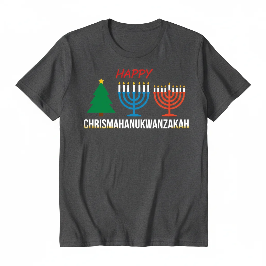 Embrace the Spirit: The Chrismahanukwanzakah Unity T-Shirt