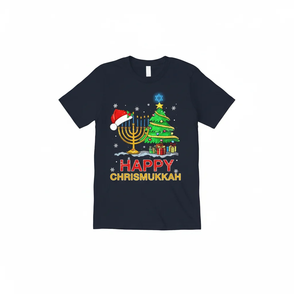 Celebrate Joy: Hand-Painted Chrismukkah Jewish Christmas Ornament