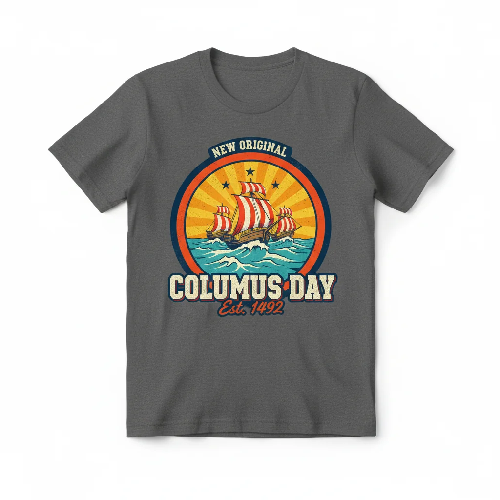 Feliz Camiseta del Día de Colón - Celebración Festiva Unisex