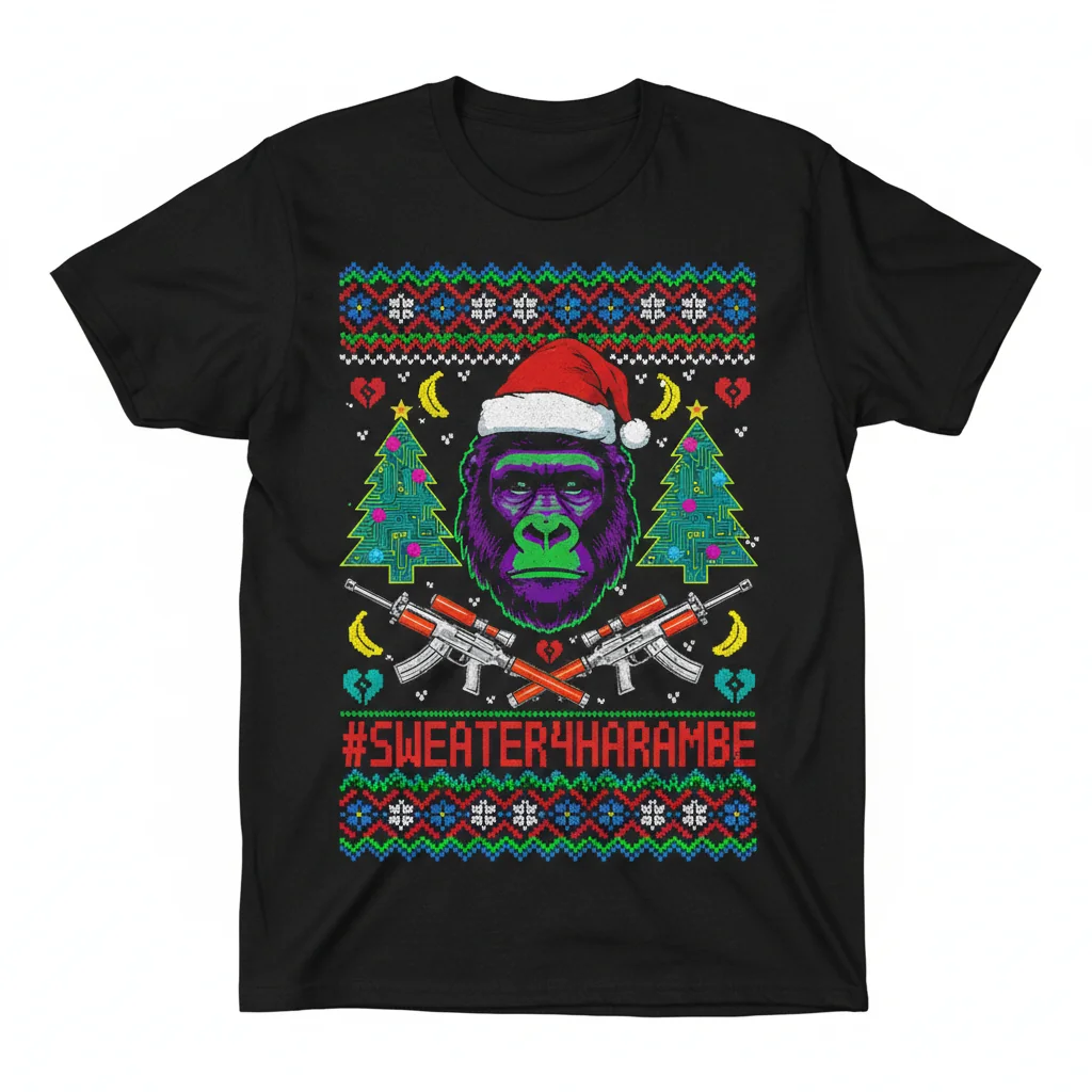 Harambe Ugly Christmas Sweater Essential T-Shirt: Unmatched Comfort & Durability