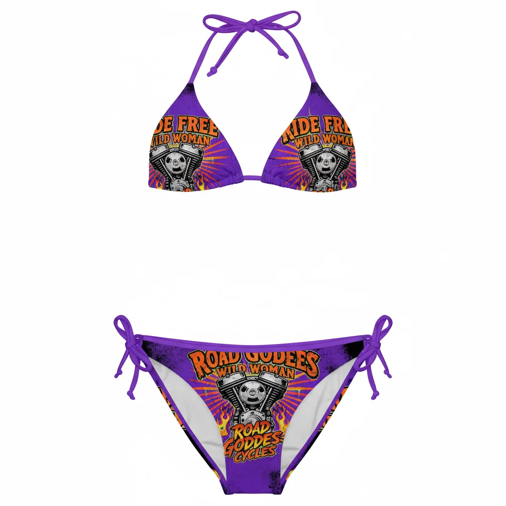 Embrace the Spirit: Harley Davidson Tribute Logo Bikini Set