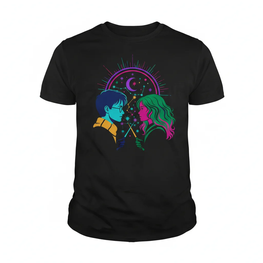 Harry and Hermione Fan Art – Durable, Fade-Resistant Essential T-Shirt