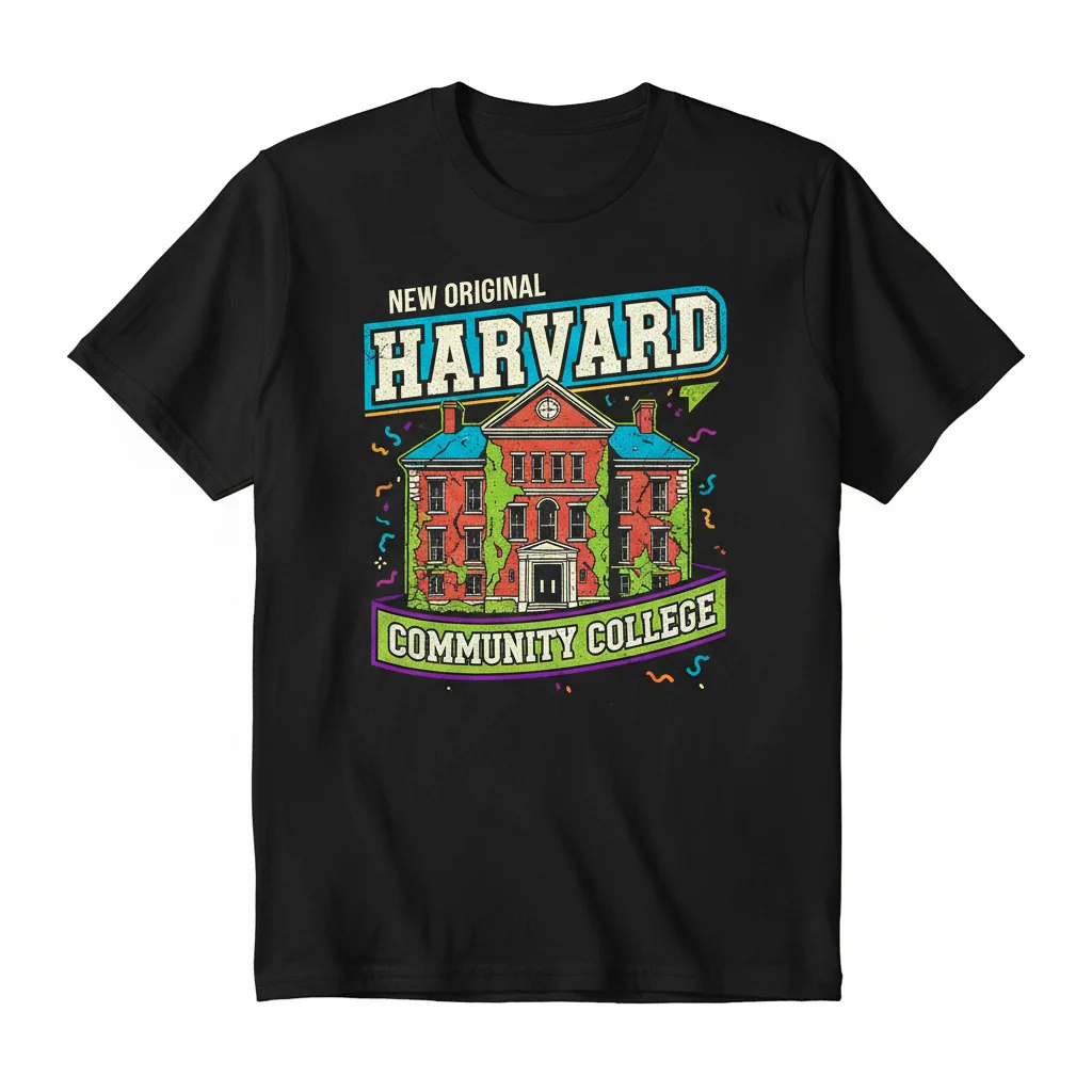 HARVARD: Community College Essential T-Shirt - Premium Ring-Spun Cotton Tee