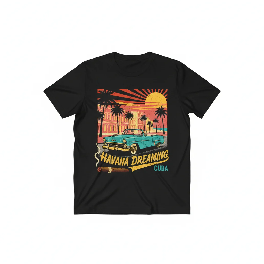 Havana Cuba Retro T-Shirt | Vintage Cuban Graphic Tee