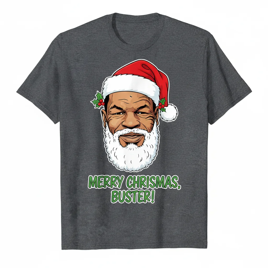 Camiseta Divertida "Have a Cheeky Christmas Mike Tyson" Meme