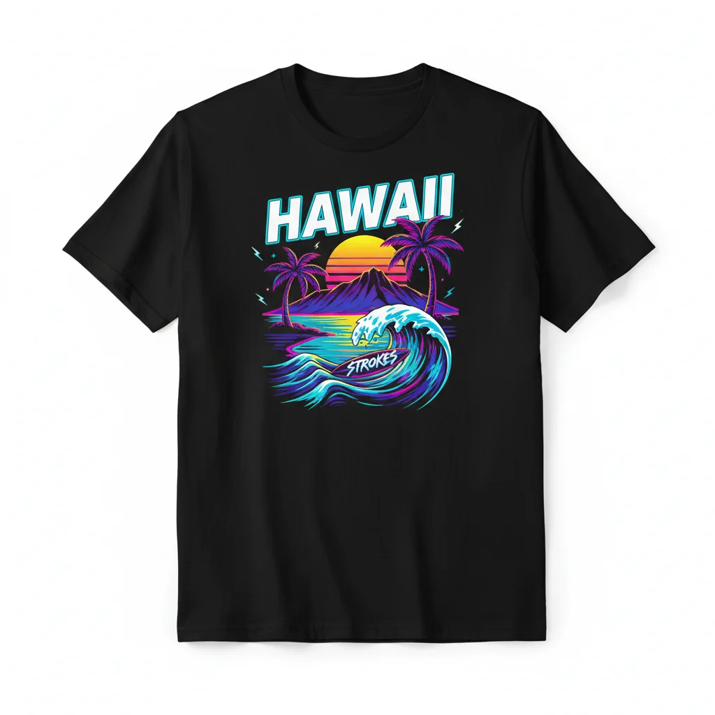 Hawaii Strokes Essential T-Shirt – Island Style Comfort