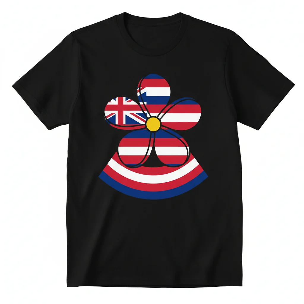 Hawaiian Flag Plumeria Bloom Tee – A Piece of Paradise
