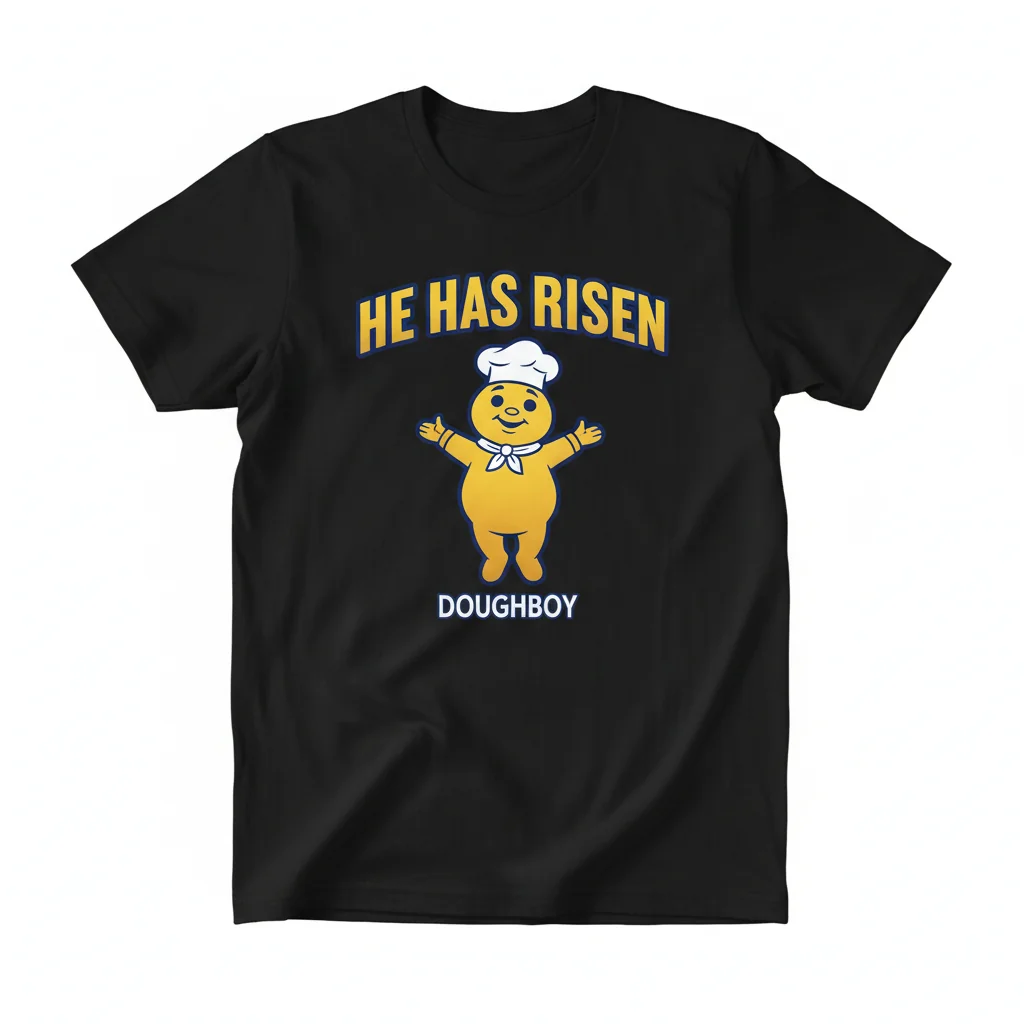 Durable & Vibrant "He Has Risen Doughboy Pillsbury Yellow" Essential T-Shirt – Fade-Resistant & Perfect Fit