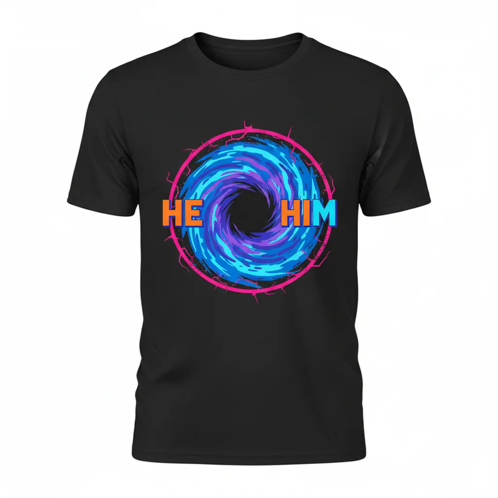 He Him Hole Pronoun Graphic T-Shirt | Soft Cotton Tee | LGBTQ+ Pride Apparel