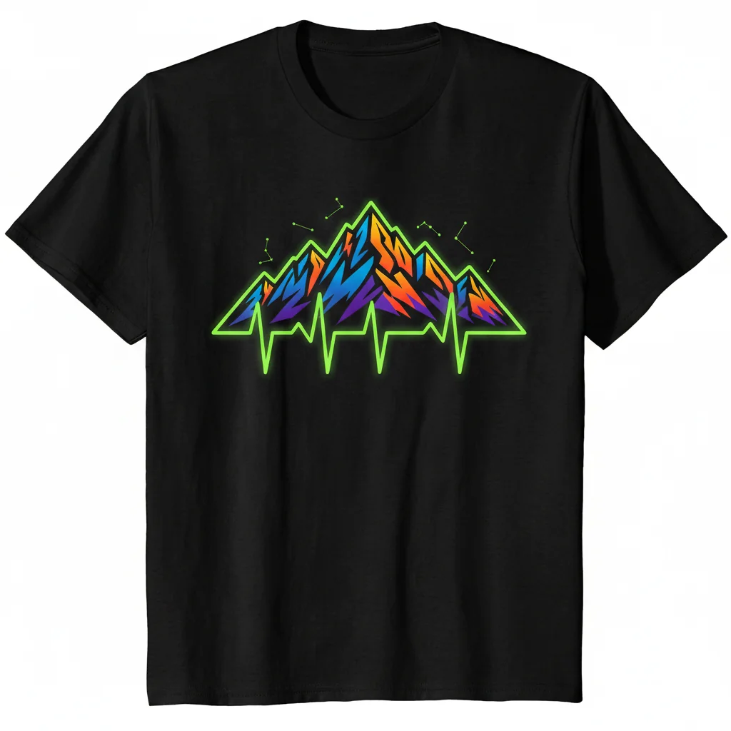 Heartbeat Mountains Premium Tee: Unmatched Comfort & Durability