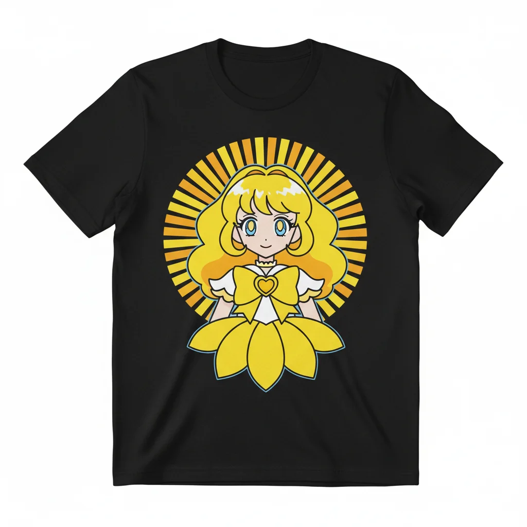 Embrace Your Radiance: Cure Sunshine's Iconic Yellow Skirt T-Shirt