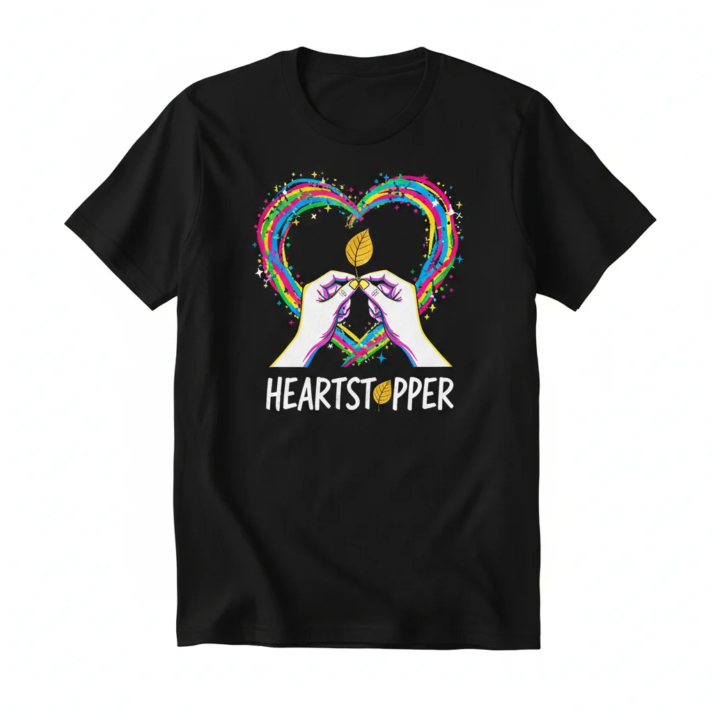 Heartstopper Classic Tee | Black | Men's Small