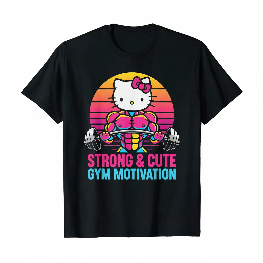 Hello Kitty Bodybuilder: Strong & Cute Street Tee
