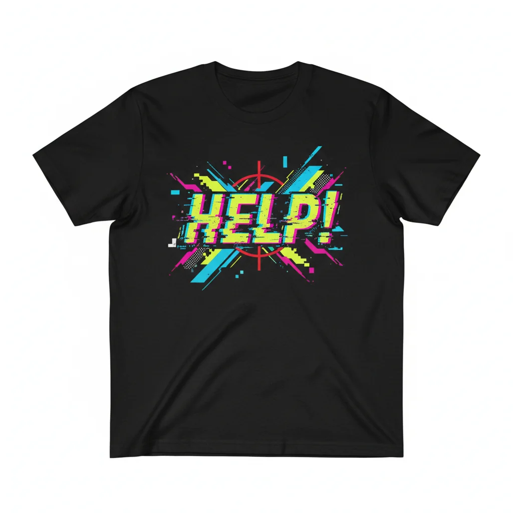 "HELP" Essential Unisex Graphic T-Shirt - Premium Soft Cotton