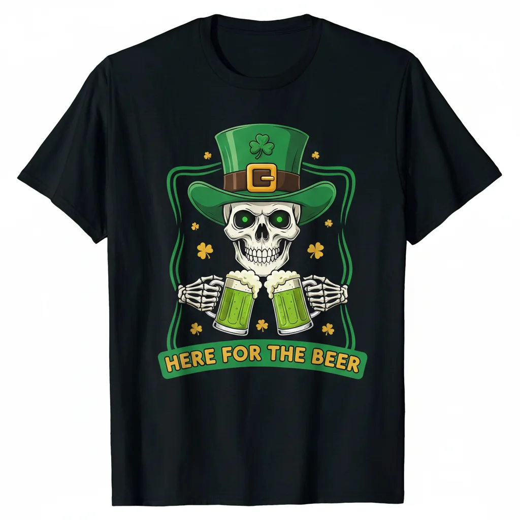 Skeleton Beer Bash St. Paddy's Tee