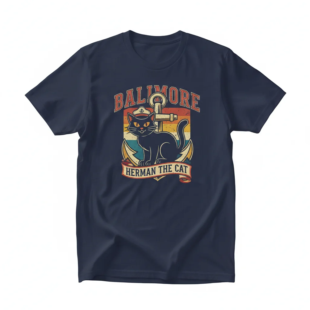 Herman The Cat, Baltimore Essential T-Shirt – Comfortable & Stylish