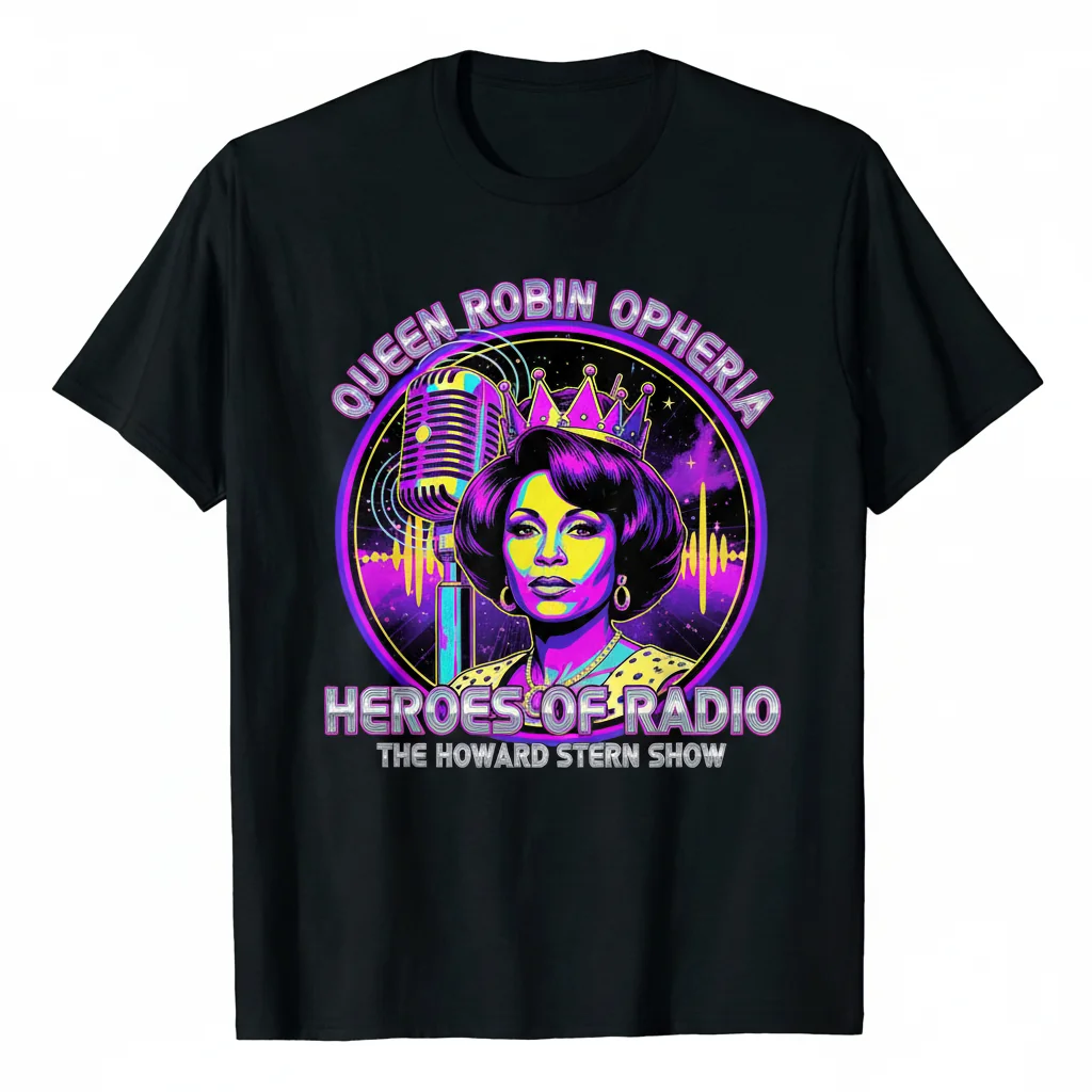 Queen Robin Quivers "Heroes of Radio" Howard Stern Show T-Shirt