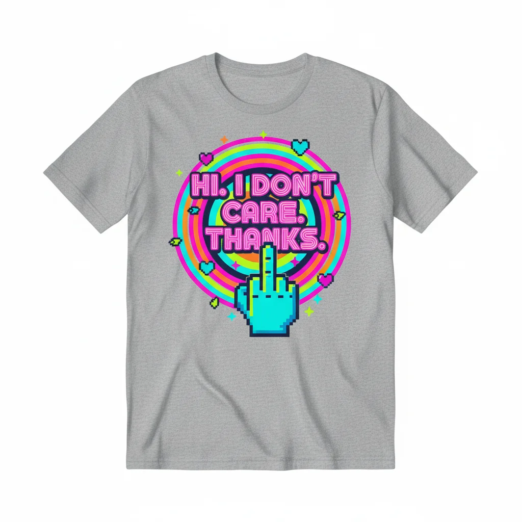 Relaxed Vibe "Hi I Don't Care Thanks" Unisex T-Shirt