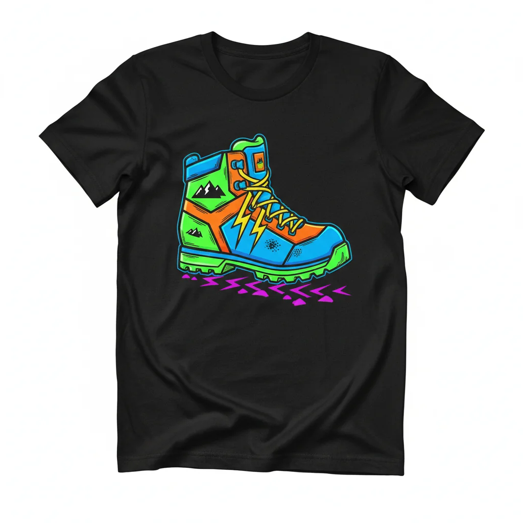 Wanderlust Whisper: The 'Hiking Boot' Essential Tee
