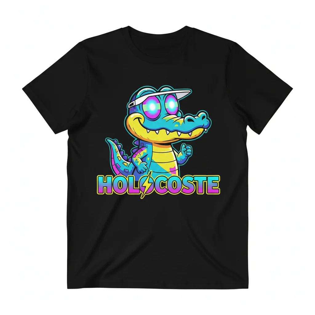 Whimsical Crocodile Art Tee: Embrace Playful Style