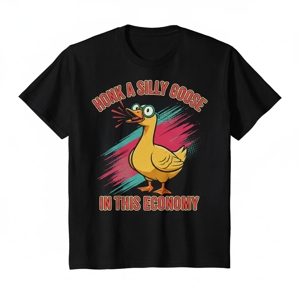 Camiseta Divertida "Honk a Silly Goose In This Economy" – Algodón Suave y Ajuste Cómodo