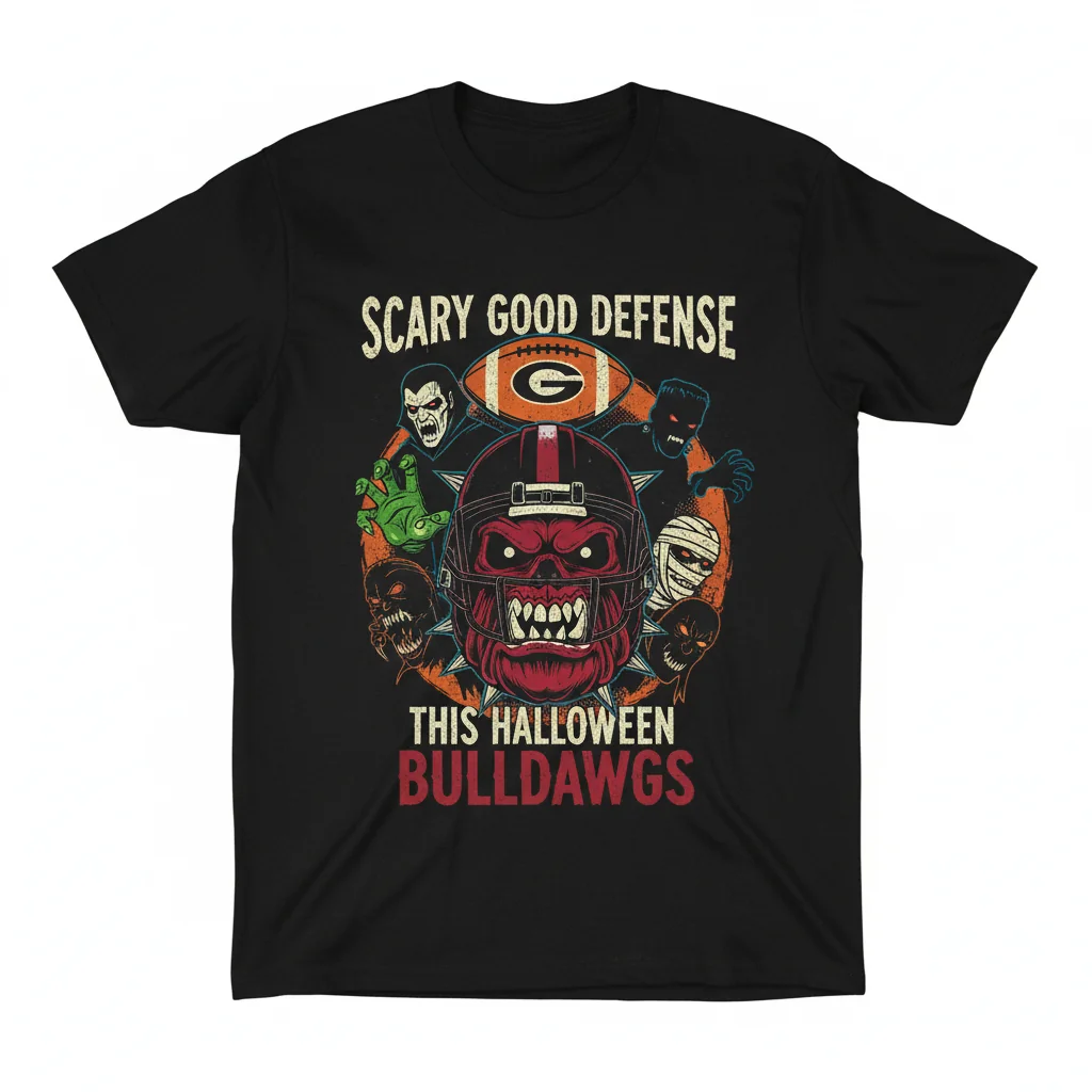 Halloween Horror Characters x Georgia Bulldogs 'Defense' Tee