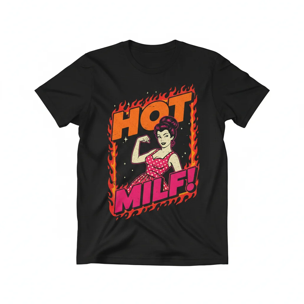 Iconic 'Hot Milf!' Tee – Streetwear Essential