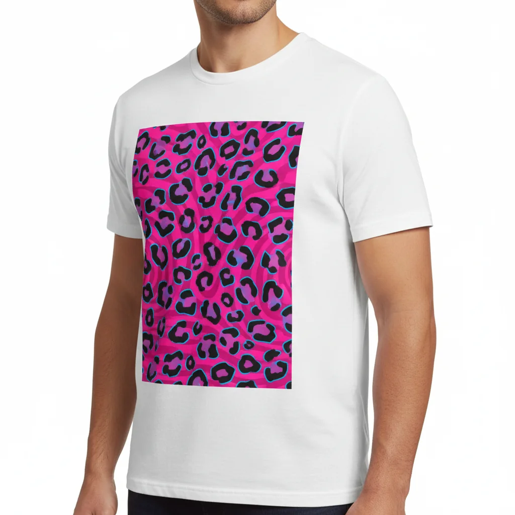 Hot Pink & Black Cheetah Print Essential Tee