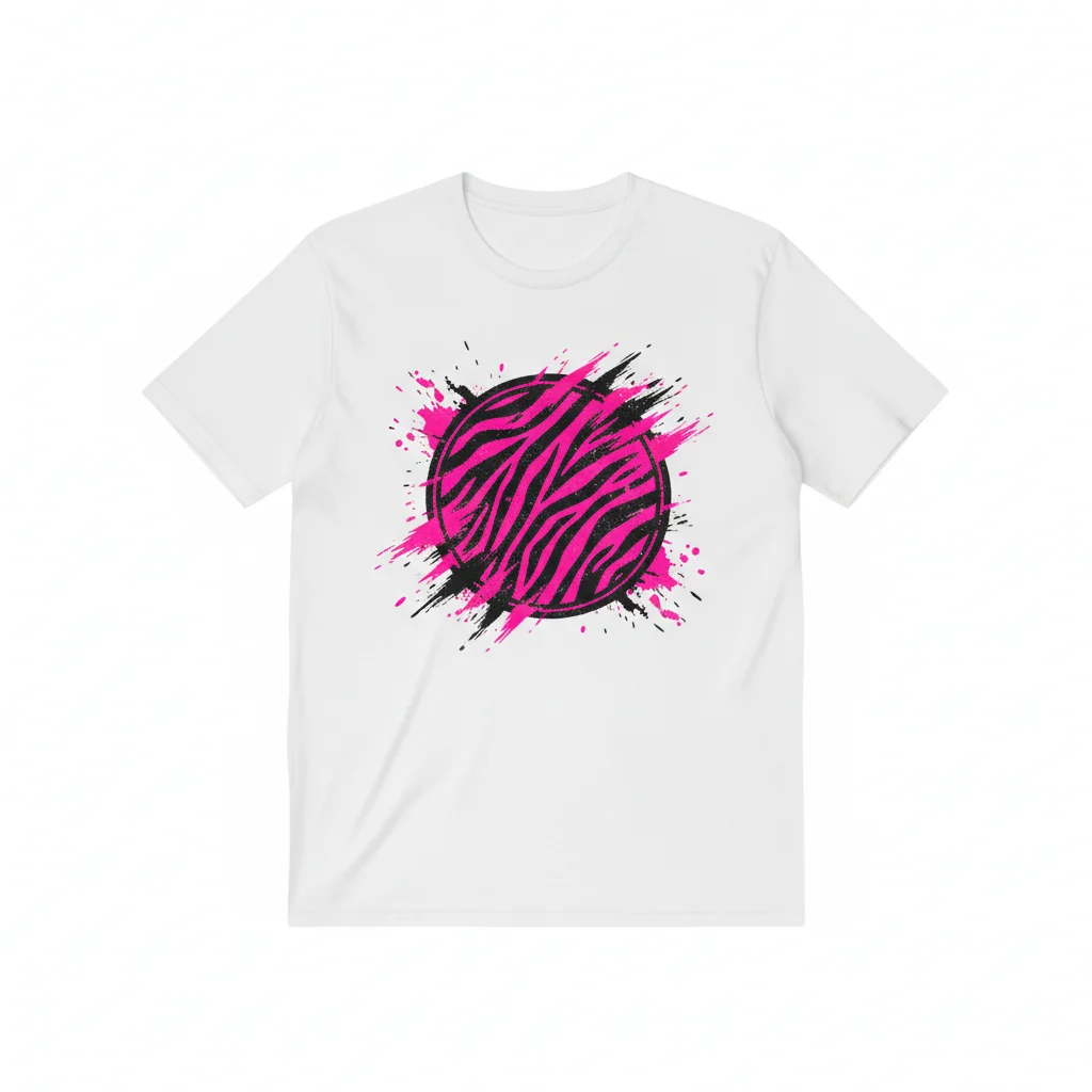 Wild Heart, Bold Spirit: Hot Pink & Black Zebra Print Essential Tee