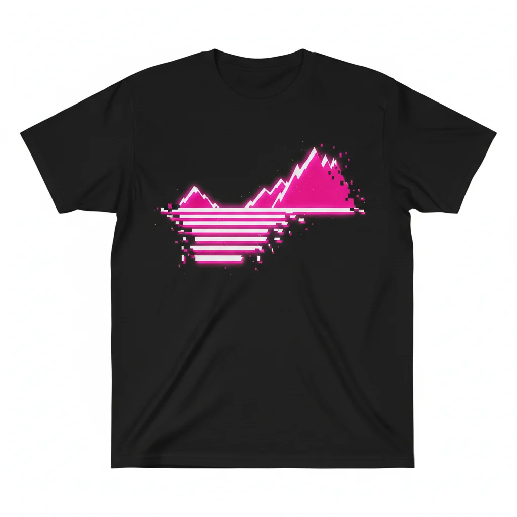 The Horizon Stripe Tee | Hot Pink & White Original Art