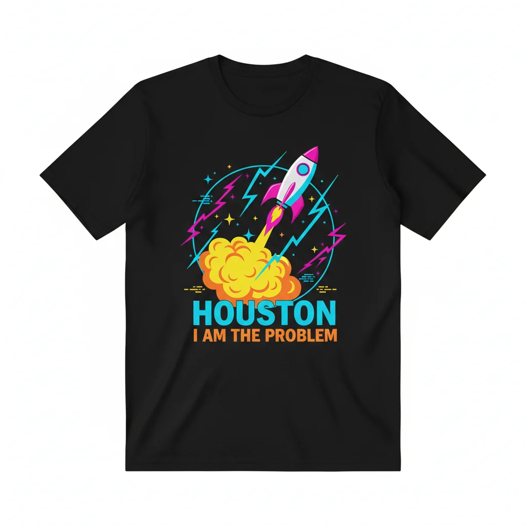 "Houston I Am The Problem" Essential T-Shirt – Durability Meets Iconic Style