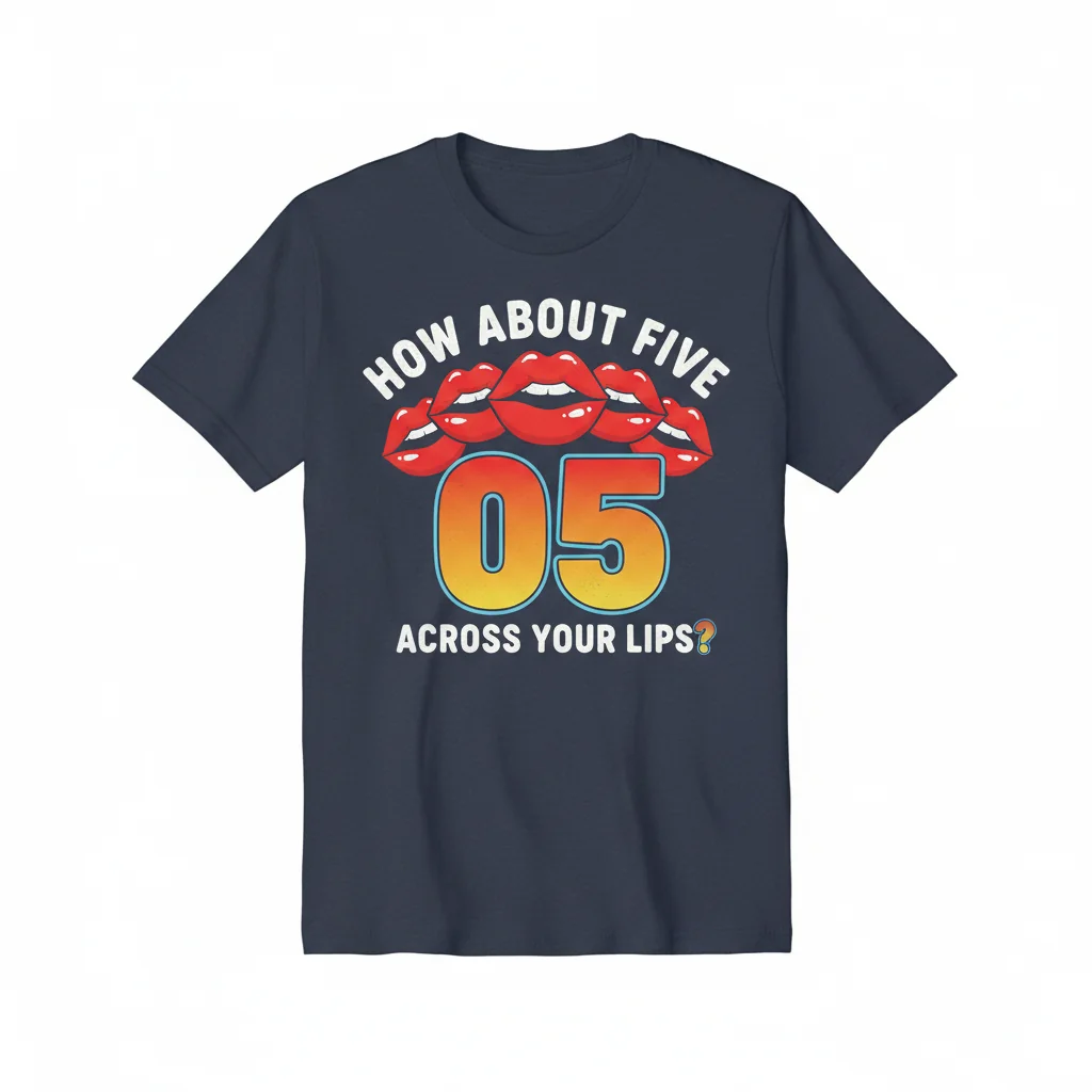 Embrace the Retro: "5 Cross Your Lips" Essential Comfort Tee