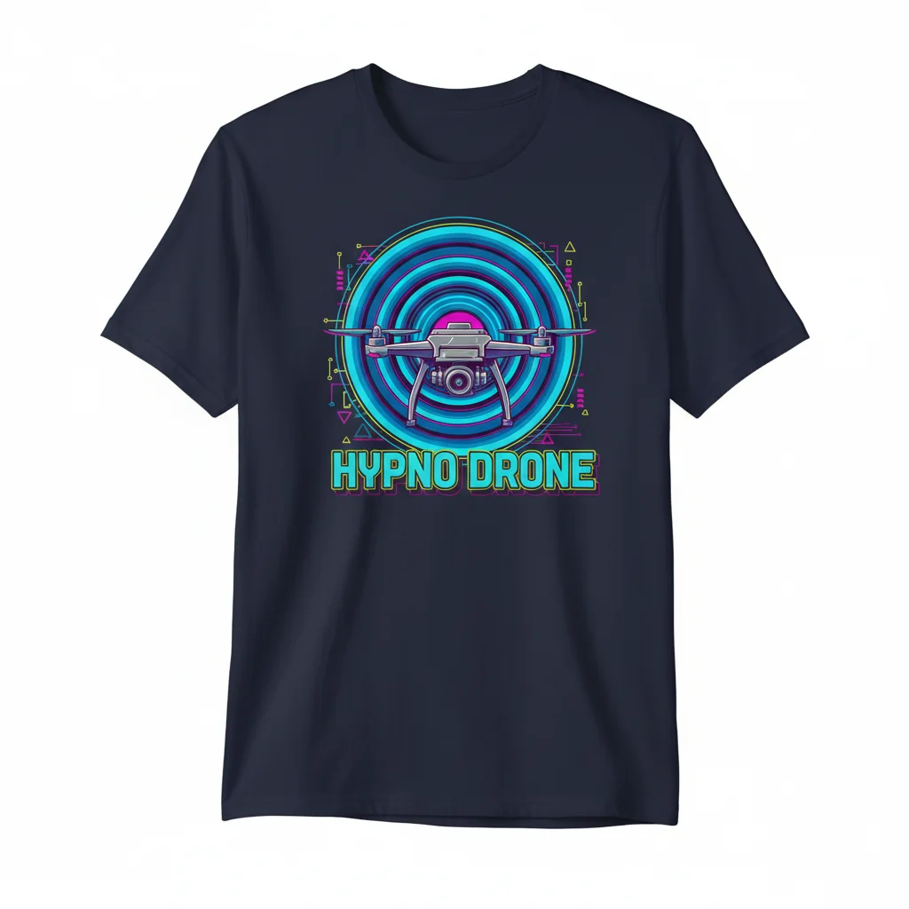 "Hypno Drone" Graphic T-Shirt | Unisex Psychedelic Art Tee in 100% Ring-Spun Cotton