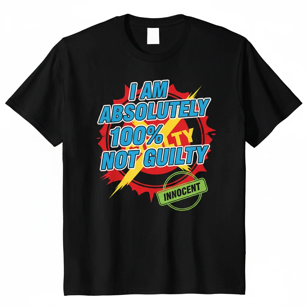 100% Not Guilty Essential T-Shirt – Durable, Pre-Shrunk & Fade-Resistant