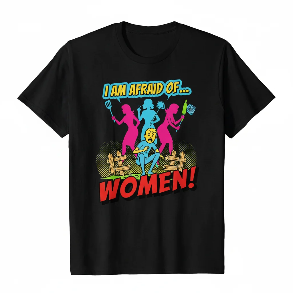 Fearless Humor T-Shirt: I Am Afraid Of Women Essential Tee