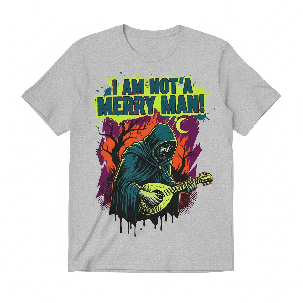 Shakespeare Quote T-Shirt: 'I Am Not A Merry Man!' Essential Premium Tee