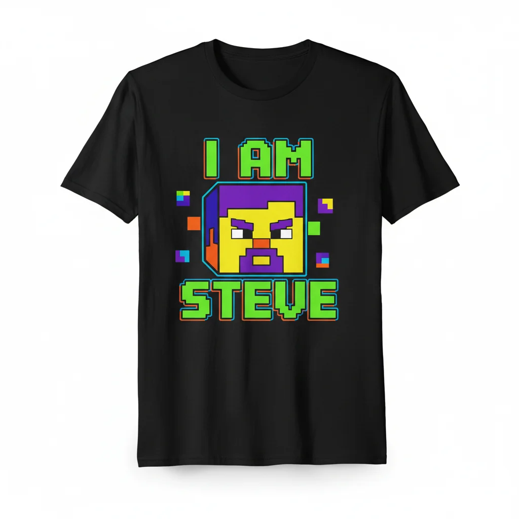 Steve Minecraft Movie" Core Tee