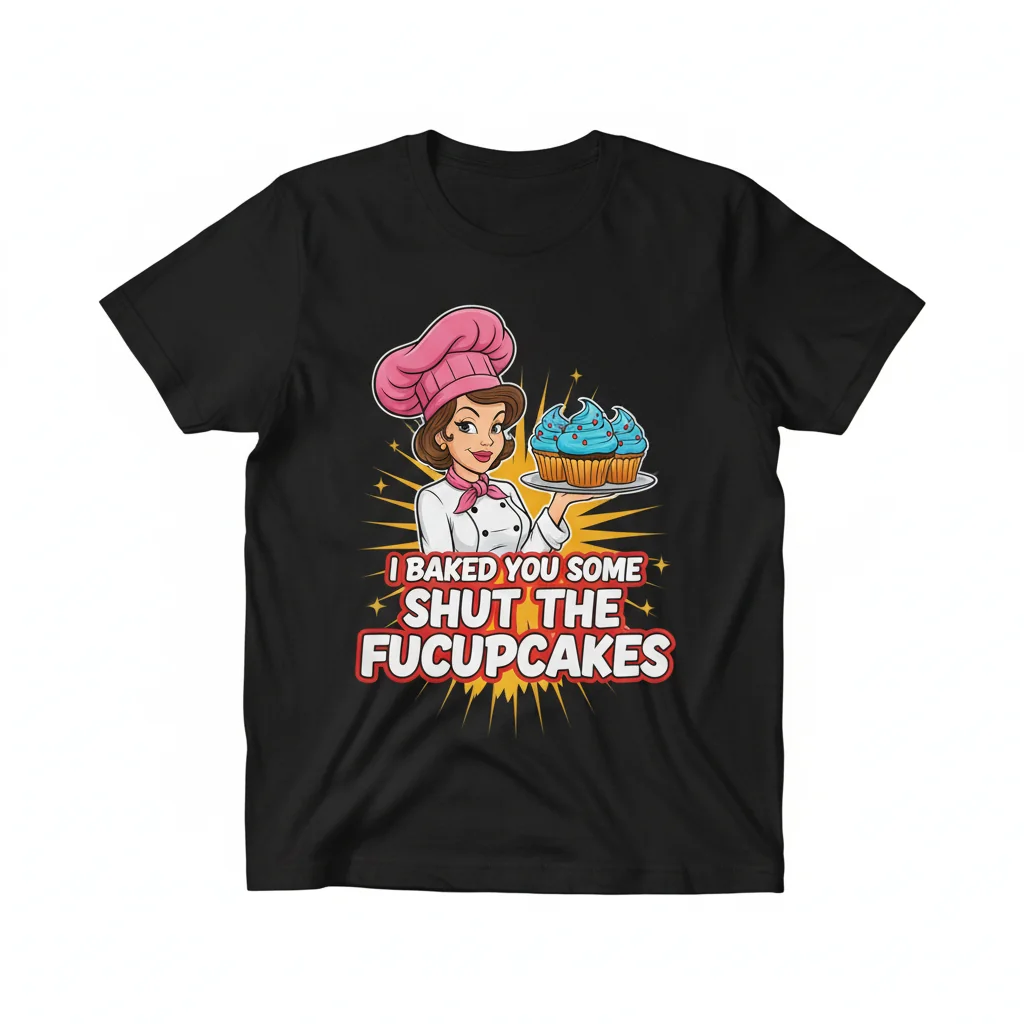 Shut The Fucupcakes Funny Bakery T-Shirt
