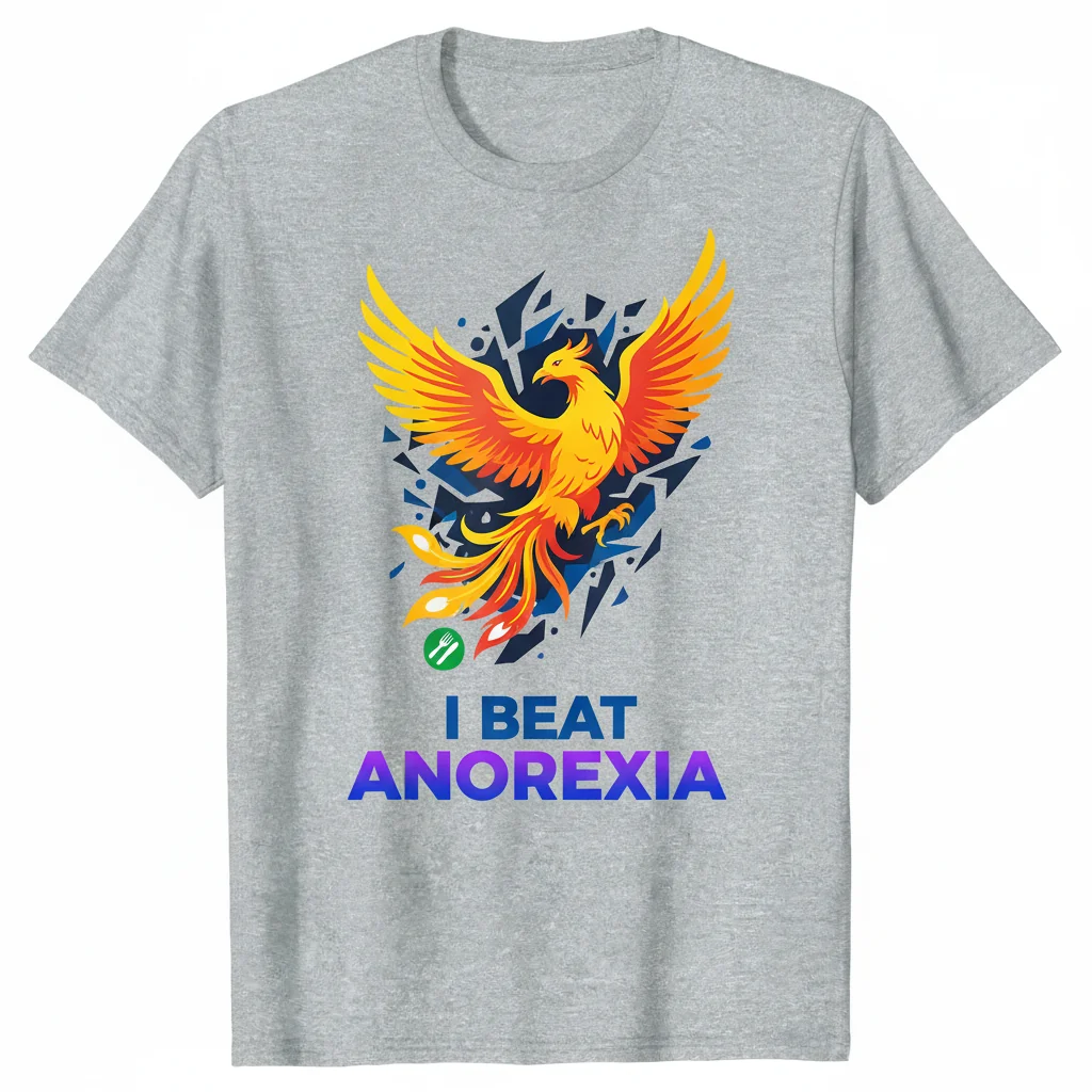 T-Shirt Essenziale "Ho Sconfitto l'Anoressia" - Supporto & Consapevolezza