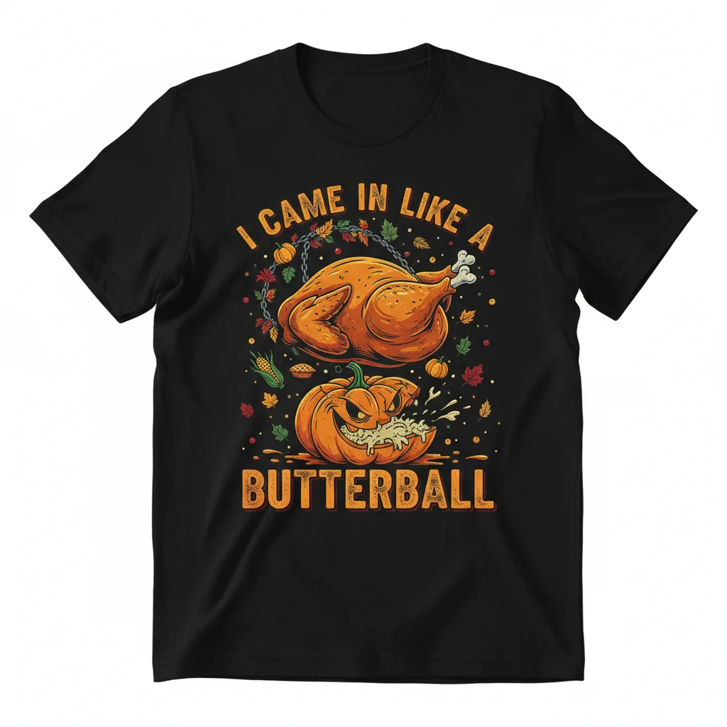 Butterball Funny Meme Thanksgiving Turkey Essential T-Shirt - Pre-Shrunk & Fade-Resistant