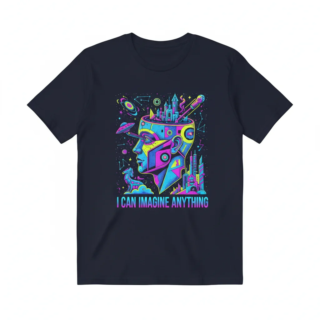 "I Can Imagine Anything" Shirt | Unisex Creative Quote T-Shirt
