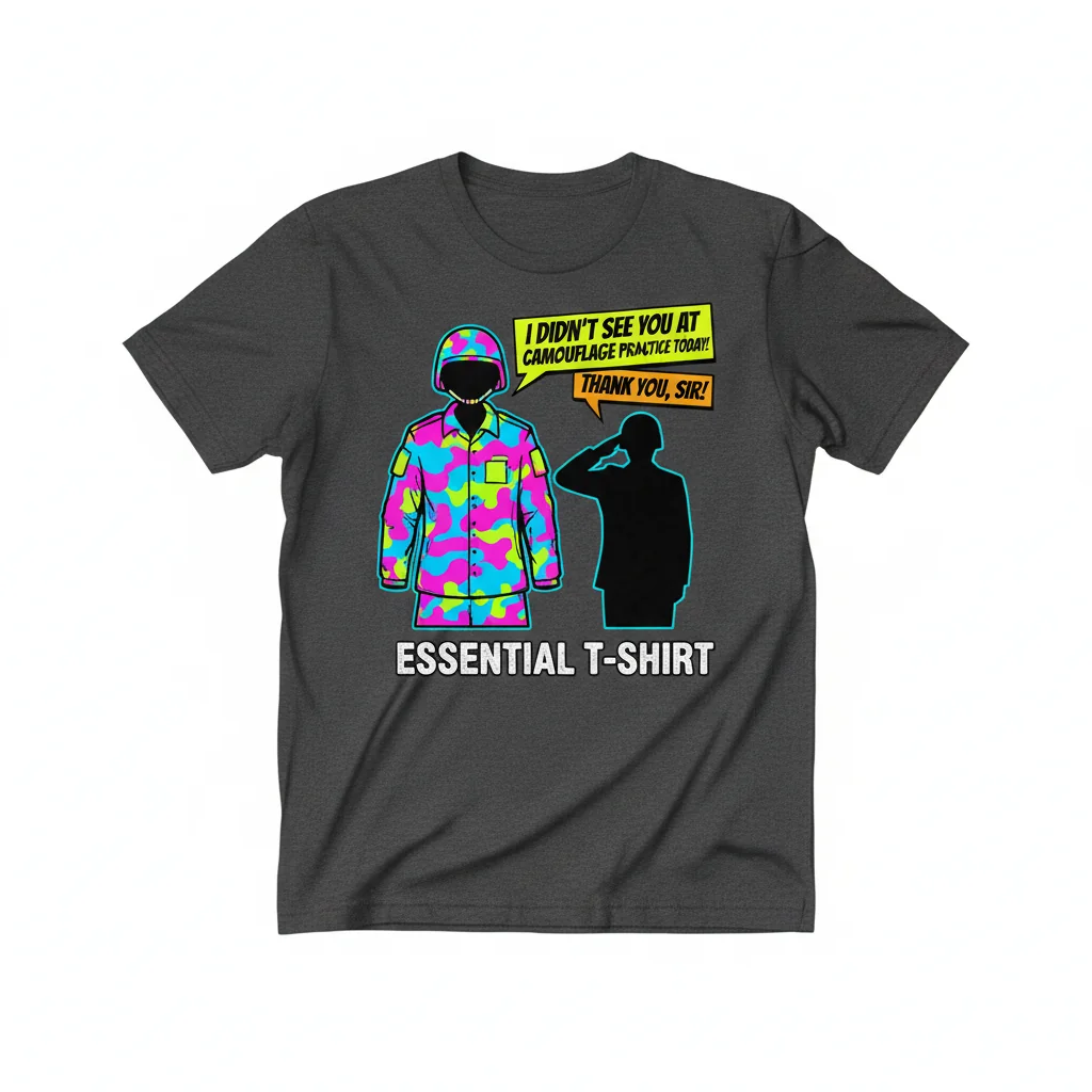 Divertido "I didn't see you at camouflage practice today! Thank you, sir!" Camiseta Esencial