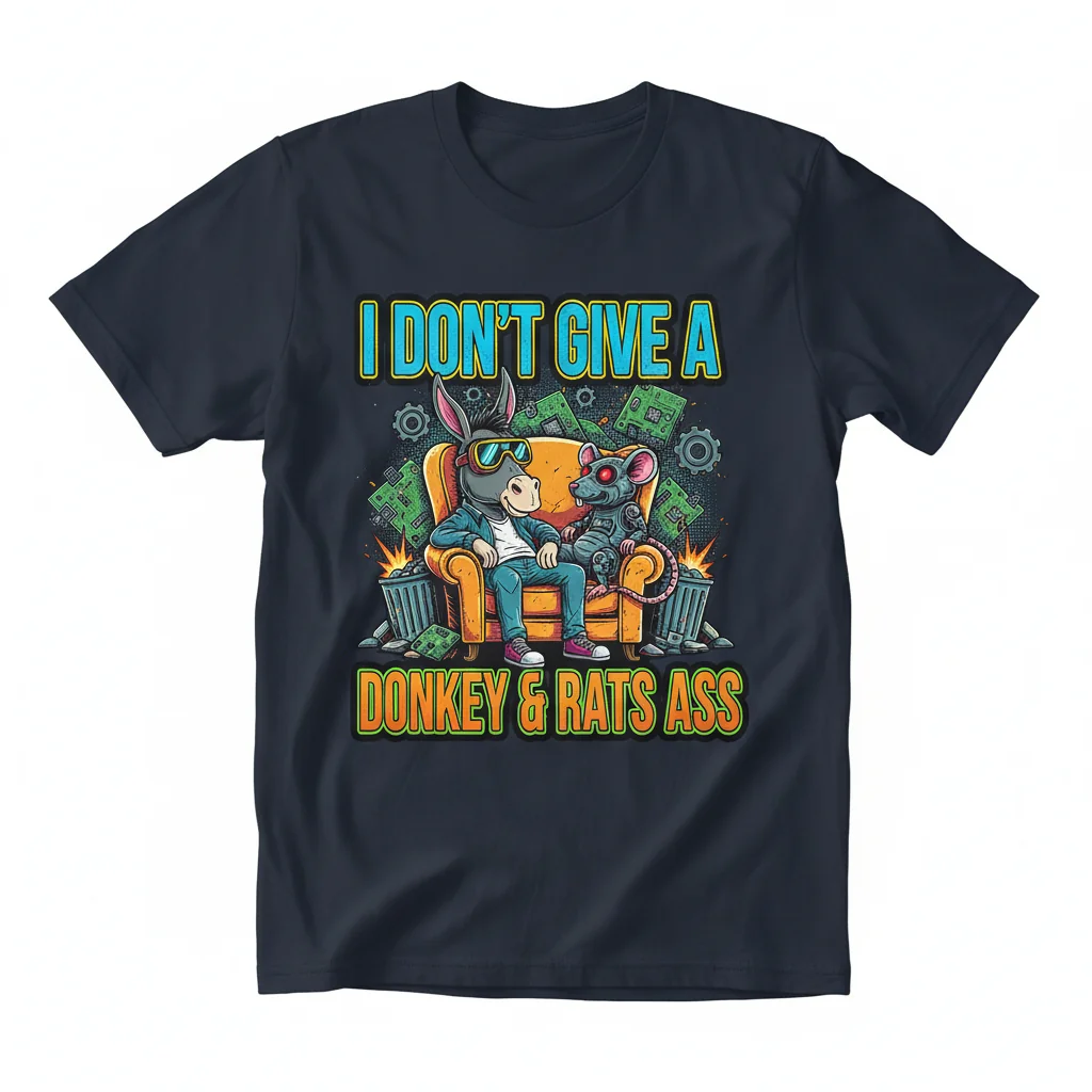 I Don't Give a Donkey's & Rat's Ass Sarcasm Shirt | Premium Funny Graphic Tee