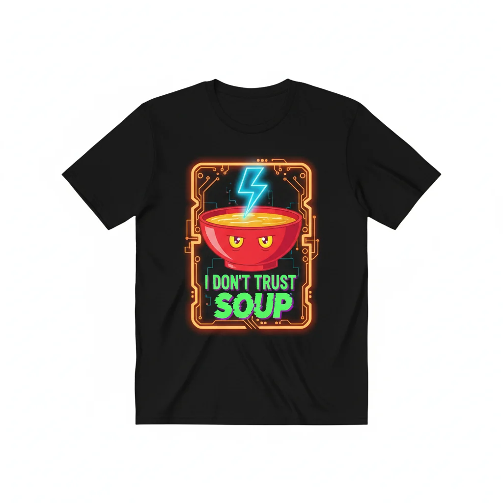 The 'I Don't Trust Soup' Essential Tee: A Culinary Conspiracy Comfort Statement